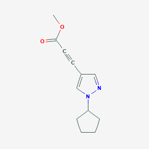 Methyl 3-(1-cyclopentyl-1H-pyrazol-4-yl)propiolate