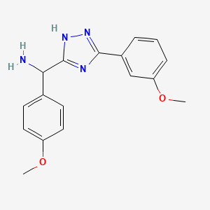 (4-Methoxyphenyl)(5-(3-methoxyphenyl)-1H-1,2,4-triazol-3-yl)methanamine