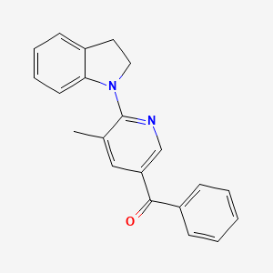 (6-(Indolin-1-yl)-5-methylpyridin-3-yl)(phenyl)methanone