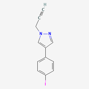 molecular formula C12H9IN2 B11800634 4-(4-Iodophenyl)-1-(prop-2-yn-1-yl)-1H-pyrazole 