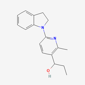 molecular formula C17H20N2O B11800641 1-(6-(Indolin-1-yl)-2-methylpyridin-3-yl)propan-1-ol 