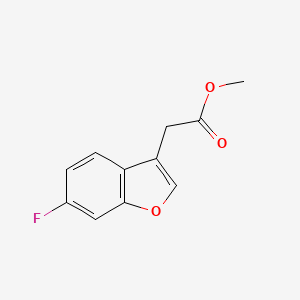 molecular formula C11H9FO3 B11800714 Methyl 2-(6-fluorobenzofuran-3-yl)acetate CAS No. 1420795-04-5