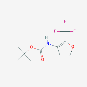 molecular formula C10H12F3NO3 B11800720 tert-Butyl (2-(trifluoromethyl)furan-3-yl)carbamate CAS No. 1378254-92-2