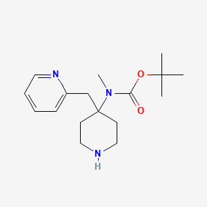 molecular formula C17H27N3O2 B11800730 tert-Butyl methyl(4-(pyridin-2-ylmethyl)piperidin-4-yl)carbamate 