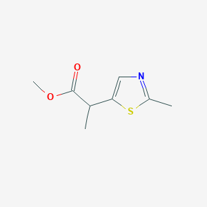 molecular formula C8H11NO2S B11800752 Methyl2-(2-methylthiazol-5-yl)propanoate 