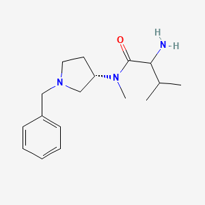 molecular formula C17H27N3O B11800798 2-amino-N-[(3S)-1-benzylpyrrolidin-3-yl]-N,3-dimethylbutanamide 