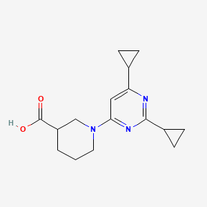 1-(2,6-Dicyclopropylpyrimidin-4-yl)piperidine-3-carboxylic acid