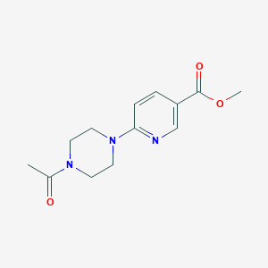 molecular formula C13H17N3O3 B11800854 Methyl 6-(4-acetylpiperazin-1-yl)nicotinate 