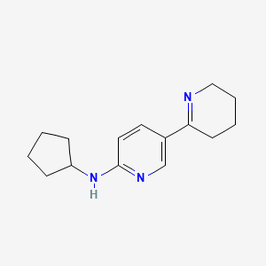 molecular formula C15H21N3 B11800860 N-Cyclopentyl-3,4,5,6-tetrahydro-[2,3'-bipyridin]-6'-amine 