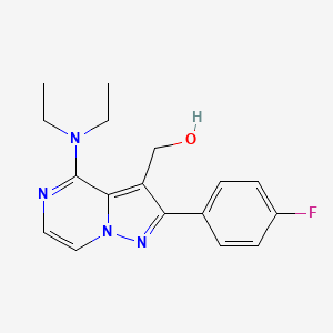 (4-(Diethylamino)-2-(4-fluorophenyl)pyrazolo[1,5-a]pyrazin-3-yl)methanol