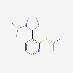 molecular formula C15H24N2S B11800906 3-(1-Isopropylpyrrolidin-2-yl)-2-(isopropylthio)pyridine 