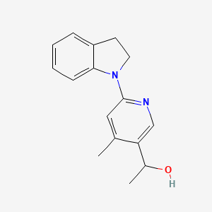 1-(6-(Indolin-1-yl)-4-methylpyridin-3-yl)ethanol