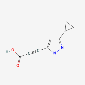 3-(3-Cyclopropyl-1-methyl-1H-pyrazol-5-yl)propiolic acid