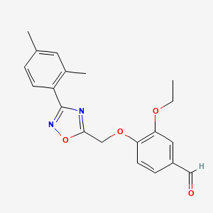 4-((3-(2,4-Dimethylphenyl)-1,2,4-oxadiazol-5-yl)methoxy)-3-ethoxybenzaldehyde