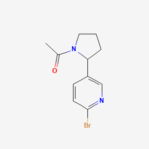 1-(2-(6-Bromopyridin-3-yl)pyrrolidin-1-yl)ethanone