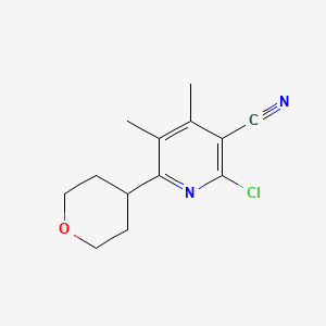 2-Chloro-4,5-dimethyl-6-(tetrahydro-2H-pyran-4-yl)nicotinonitrile