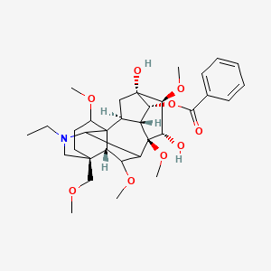 molecular formula C6H11N3 B1180157 20-Ethyl-13,15-dihydroxy-1,6,8,16-tetramethoxy-4-(methoxymethyl)aconitan-14-yl benzoate CAS No. 126266-35-1