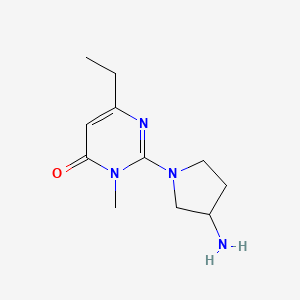 2-(3-Aminopyrrolidin-1-yl)-6-ethyl-3-methylpyrimidin-4(3H)-one