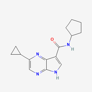 N-cyclopentyl-2-cyclopropyl-5H-pyrrolo[2,3-b]pyrazine-7-carboxamide