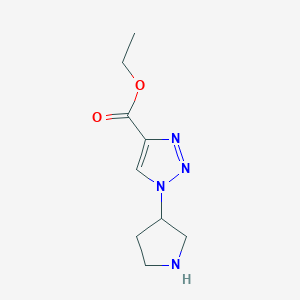 Ethyl 1-(pyrrolidin-3-yl)-1H-1,2,3-triazole-4-carboxylate