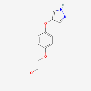 molecular formula C12H14N2O3 B11801652 4-(4-(2-Methoxyethoxy)phenoxy)-1H-pyrazole 