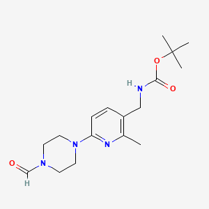 tert-Butyl((6-(4-formylpiperazin-1-yl)-2-methylpyridin-3-yl)methyl)carbamate