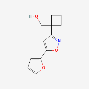 (1-(5-(Furan-2-yl)isoxazol-3-yl)cyclobutyl)methanol