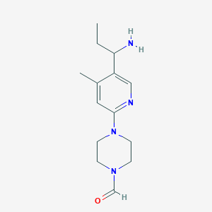 4-(5-(1-Aminopropyl)-4-methylpyridin-2-yl)piperazine-1-carbaldehyde