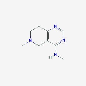 molecular formula C9H14N4 B11802338 N,6-Dimethyl-5,6,7,8-tetrahydropyrido[4,3-d]pyrimidin-4-amine 