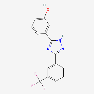 3-(5-(3-(Trifluoromethyl)phenyl)-1H-1,2,4-triazol-3-yl)phenol