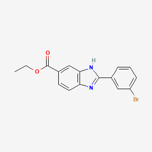 Ethyl 2-(3-bromophenyl)-1H-benzo[d]imidazole-6-carboxylate