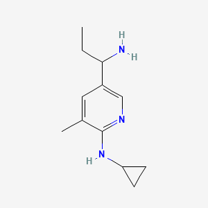 5-(1-Aminopropyl)-N-cyclopropyl-3-methylpyridin-2-amine