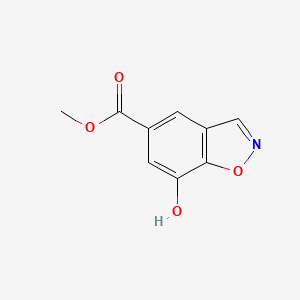 molecular formula C9H7NO4 B11802483 Methyl 7-hydroxybenzo[d]isoxazole-5-carboxylate 