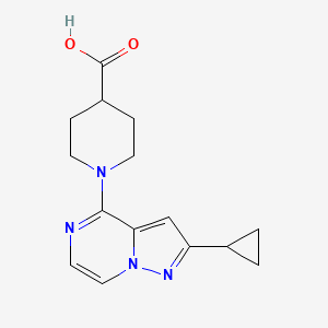 1-(2-Cyclopropylpyrazolo[1,5-a]pyrazin-4-yl)piperidine-4-carboxylic acid