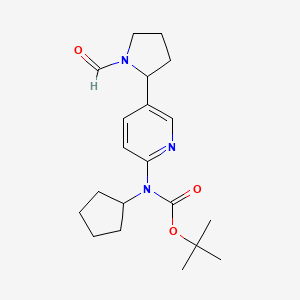 tert-Butyl cyclopentyl(5-(1-formylpyrrolidin-2-yl)pyridin-2-yl)carbamate