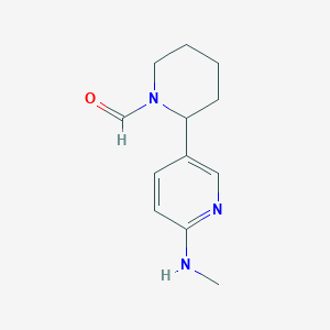 2-(6-(Methylamino)pyridin-3-yl)piperidine-1-carbaldehyde