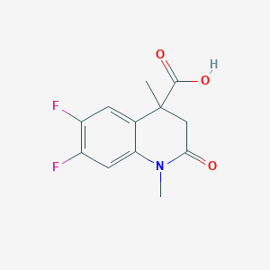 6,7-Difluoro-1,4-dimethyl-2-oxo-1,2,3,4-tetrahydroquinoline-4-carboxylic acid