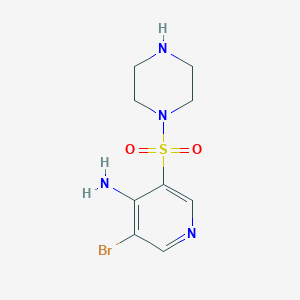 3-Bromo-5-(piperazin-1-ylsulfonyl)pyridin-4-amine