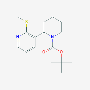 tert-Butyl 2-(2-(methylthio)pyridin-3-yl)piperidine-1-carboxylate