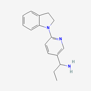 1-(6-(Indolin-1-yl)pyridin-3-yl)propan-1-amine