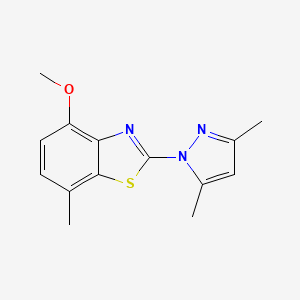 2-(3,5-Dimethyl-1H-pyrazol-1-yl)-4-methoxy-7-methylbenzo[d]thiazole