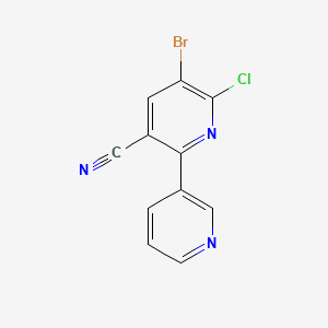 5-Bromo-6-chloro-[2,3'-bipyridine]-3-carbonitrile