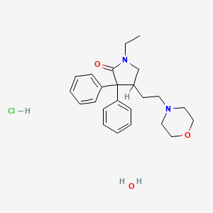 molecular formula C11H13Cl2NO2 B1180302 Doxapram hydrochloride monohydrate CAS No. 15083-72-4