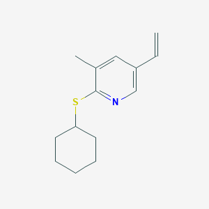 2-(Cyclohexylthio)-3-methyl-5-vinylpyridine