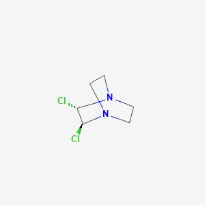molecular formula C6 H10 Cl2 N2 B1180307 1,4-Diazabicyclo[2.2.2]octane,2,3-dichloro-,trans-(9CI) CAS No. 196963-46-9