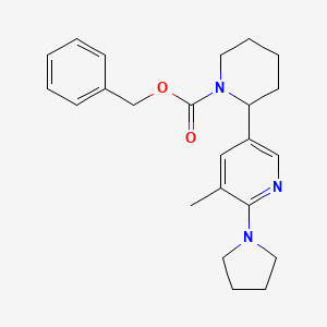 Benzyl 2-(5-methyl-6-(pyrrolidin-1-yl)pyridin-3-yl)piperidine-1-carboxylate