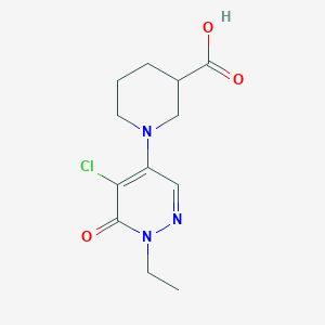 1-(5-Chloro-1-ethyl-6-oxo-1,6-dihydropyridazin-4-yl)piperidine-3-carboxylic acid