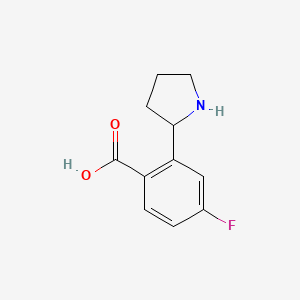 4-Fluoro-2-(pyrrolidin-2-yl)benzoic acid