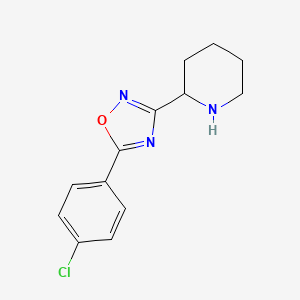 5-(4-Chlorophenyl)-3-(piperidin-2-yl)-1,2,4-oxadiazole