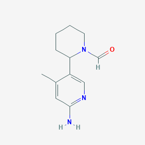 2-(6-Amino-4-methylpyridin-3-yl)piperidine-1-carbaldehyde